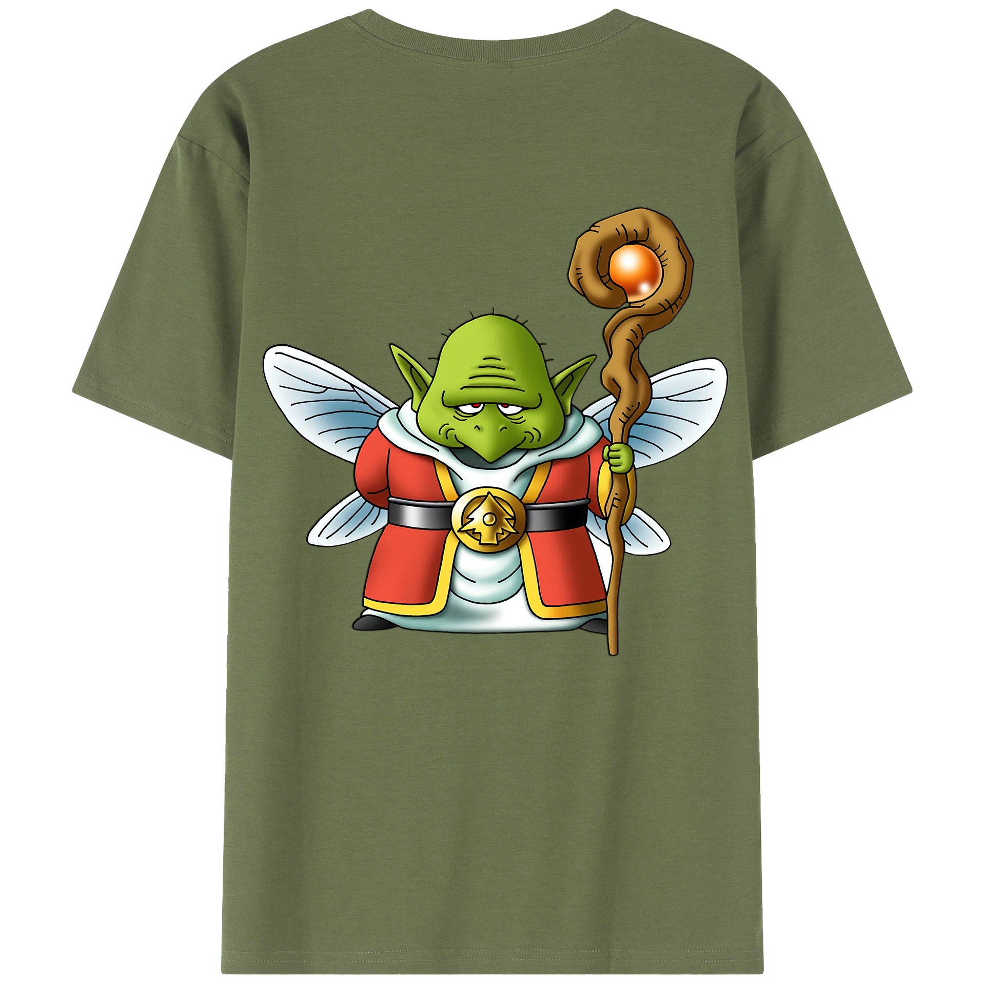 （画像用） ドラゴンクエスト Doragon Kuesuto Dragon Quest 綿100％半袖Tシャツ（背面プリント）